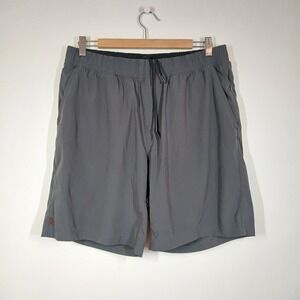 Rhone Shorts Mens Large Gray Athletic Lined Drawstring Training Athleisure